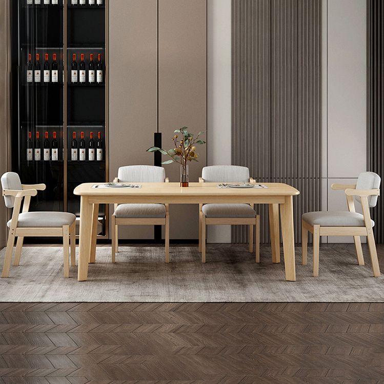 Silla de comedor moderna para interiores y exteriores, sillón de comedor individual de madera con respaldo abierto