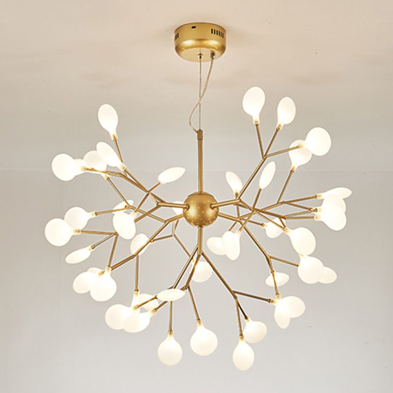 Gold Firefly Chandelier Modernist Metal Multi Lights Ceiling Chandelier for Living Room