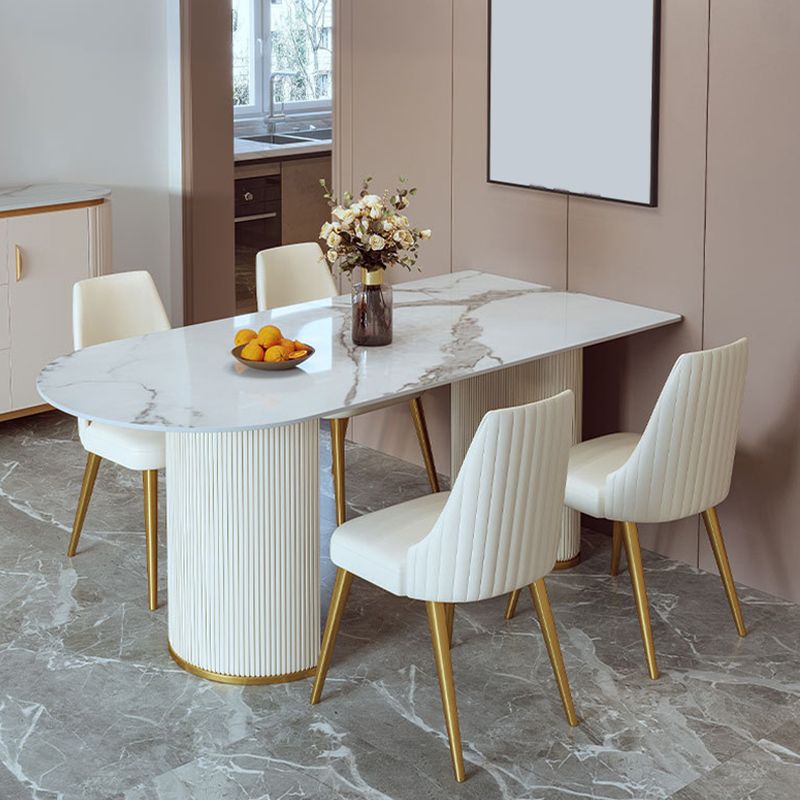 Glam Style Sintered Stone Dining Set 1/3/5 Pieces Dining Set for Dining Areas