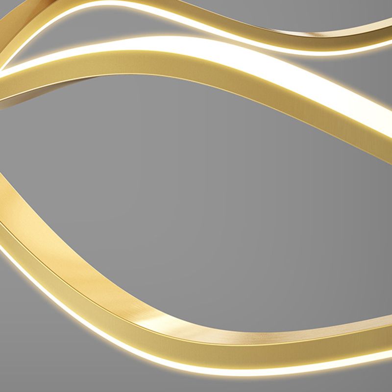 Modern Minimalist Linear LED Pendant Light Aluminium Indoor Hanging Lamp with Silicone Shade