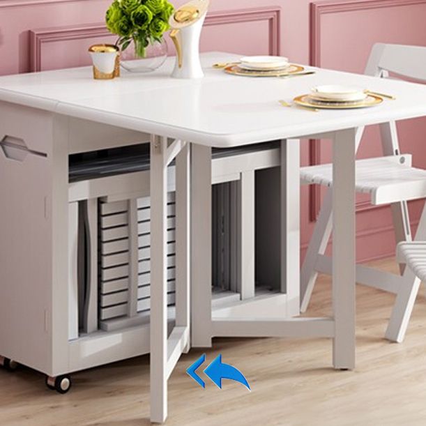 Rectangle Shape Table Contemporary Folding Dining Room Collection for Home