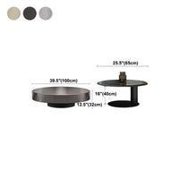 Square Block Base Design Cocktail Table Grey/black Stainless Steel/Gla