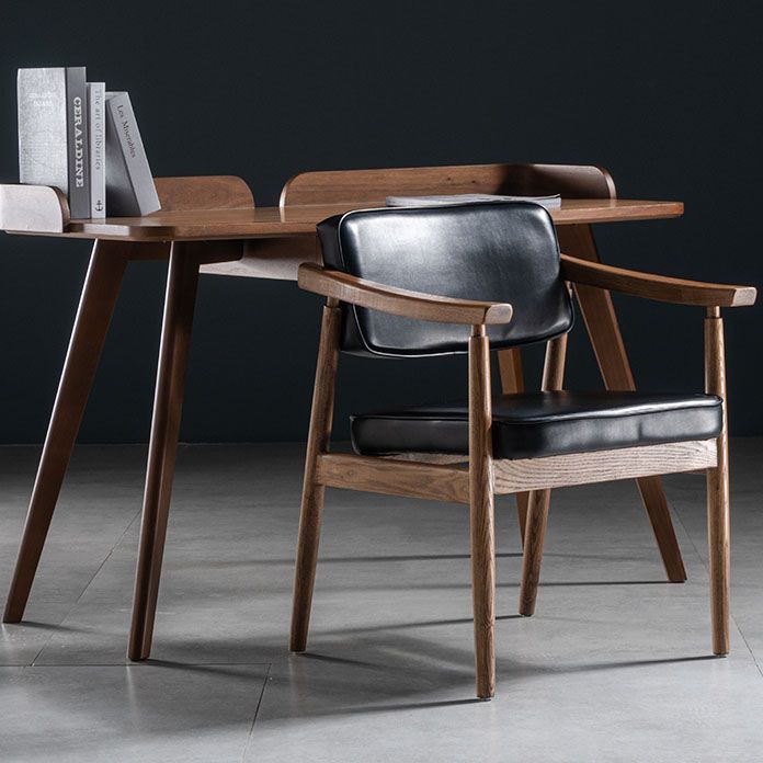 Chaises de salle à manger de style traditionnel, chaises d'appoint avec bras de cuisine et pieds en bois