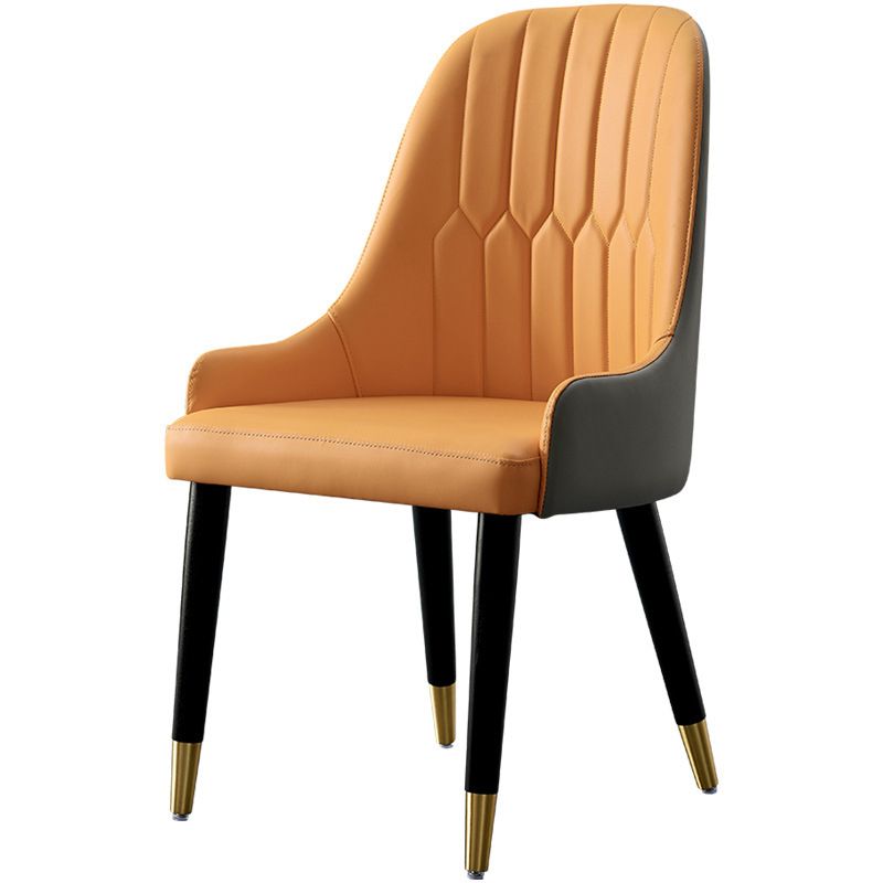 Glam Kitchen Dining Chairs Upholstered Side Chairs with Wood Legs