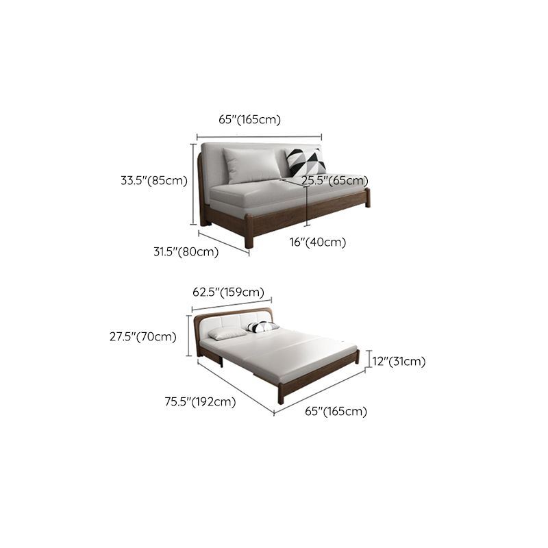 Pillow Included Sofa Futon Armless Futon Sofa Bed with Storage