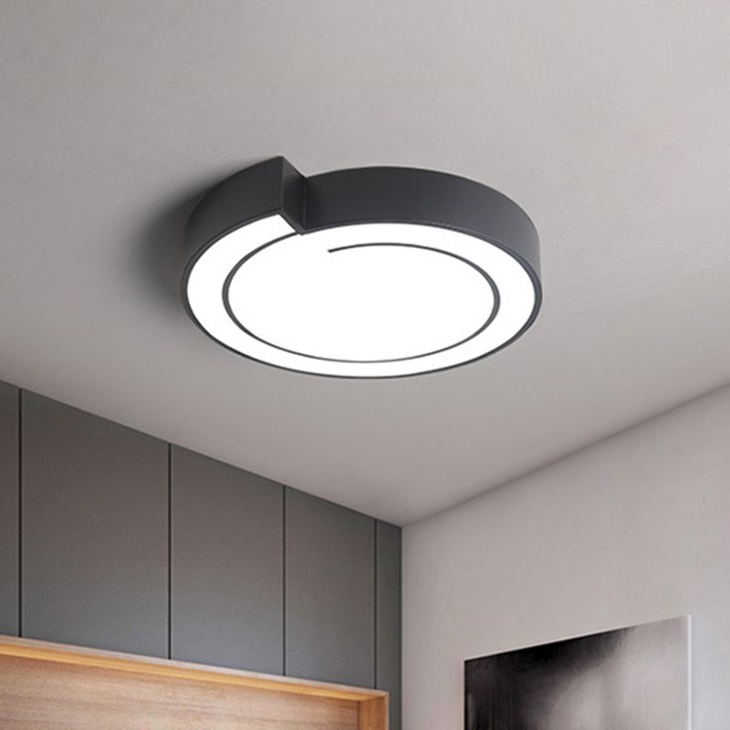 Whistling Flushmount Lighting Modernist Acryl Weiß/Schwarz 18"/21,5" W LED-Deckenleuchte für Schlafzimmer in warmem/weißem Licht