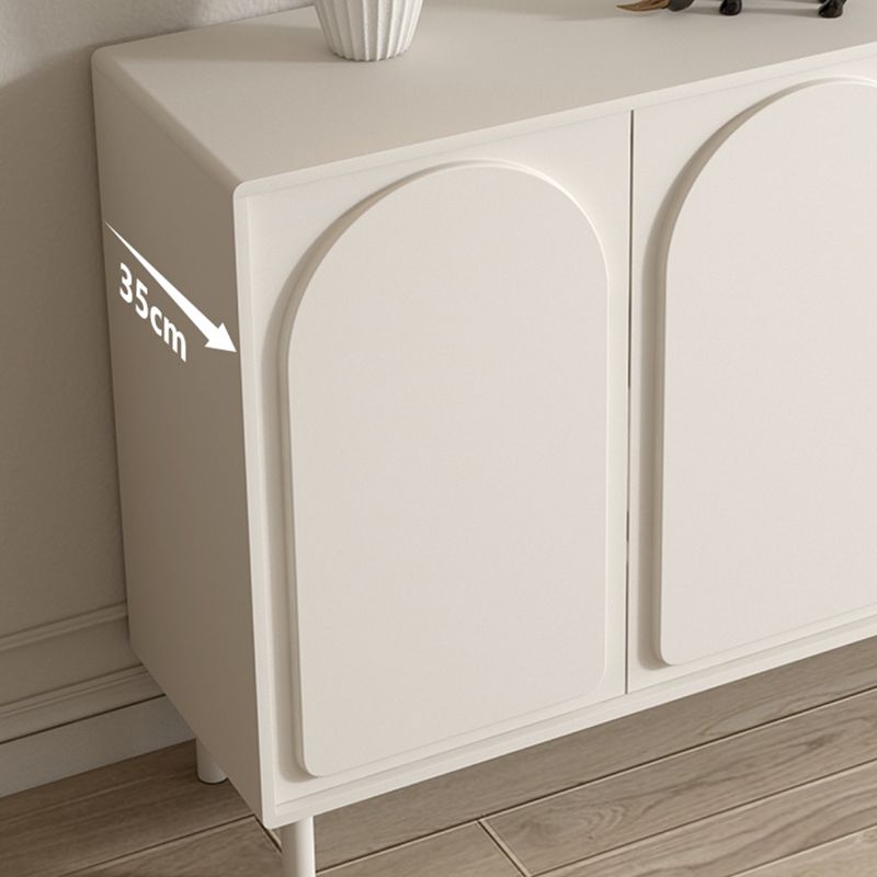 37.4"Tall White Wooden Cabinet , 3- Drawer Rectangle Accent Cabinet