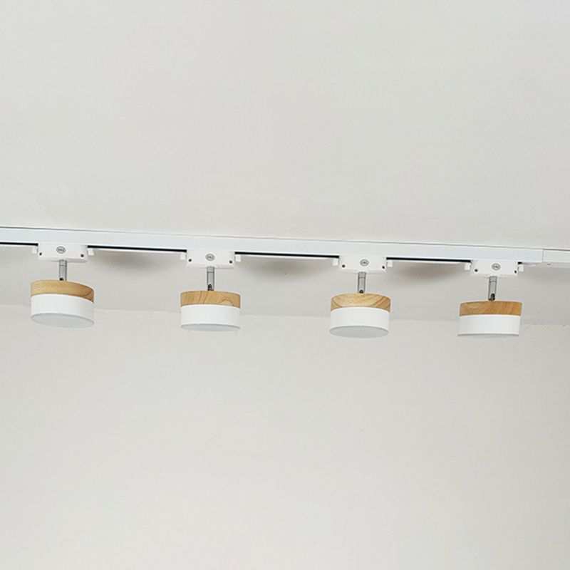 Wood Circular Semi Flush Mount Light Minimalist LED Semi Flush Mount Light Fixture