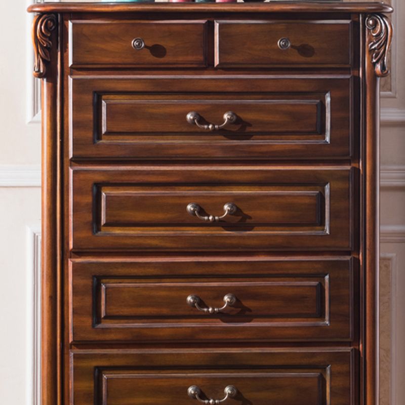 Mid-century Modern Solid Wood Chest Rectangle Accent Chest in Brown