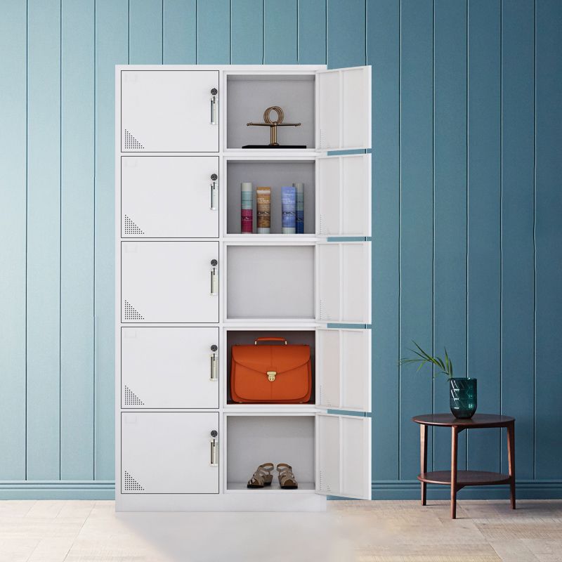 Contemporary Style Home Wardrobe Steel Wardrobe Closet with Doors