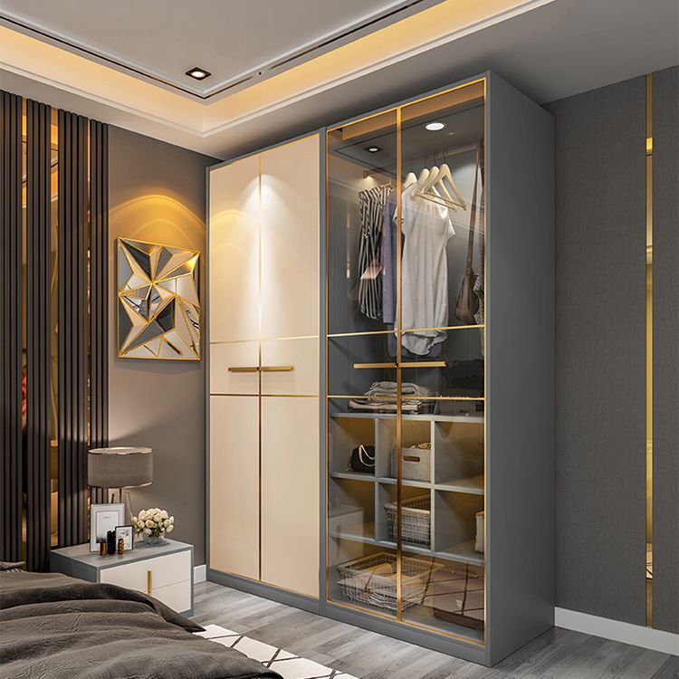 Modern Style Wood Wardrobe Wood Wardrobe with Shelves Armoire Wardrobe Closet
