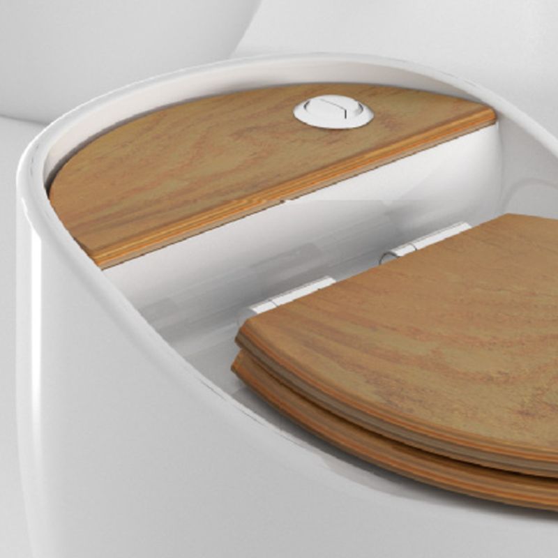 Contemporary Ceramic Flush Toilet One Piece Toilet Bowl for Bathroom