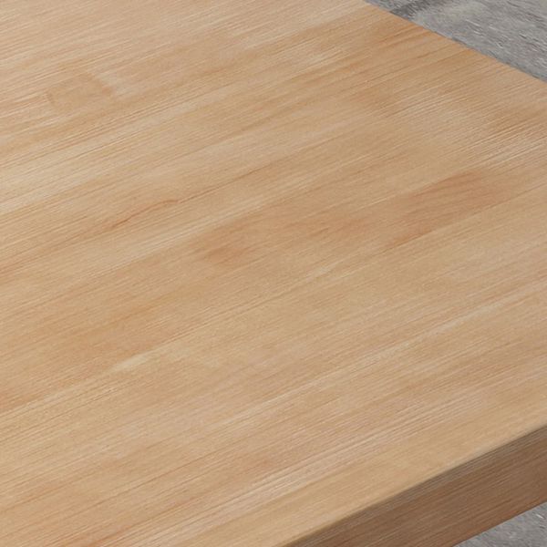 Table à manger en bois massif en pin industriel table rectangle marron avec base de traîneau pour salle à manger