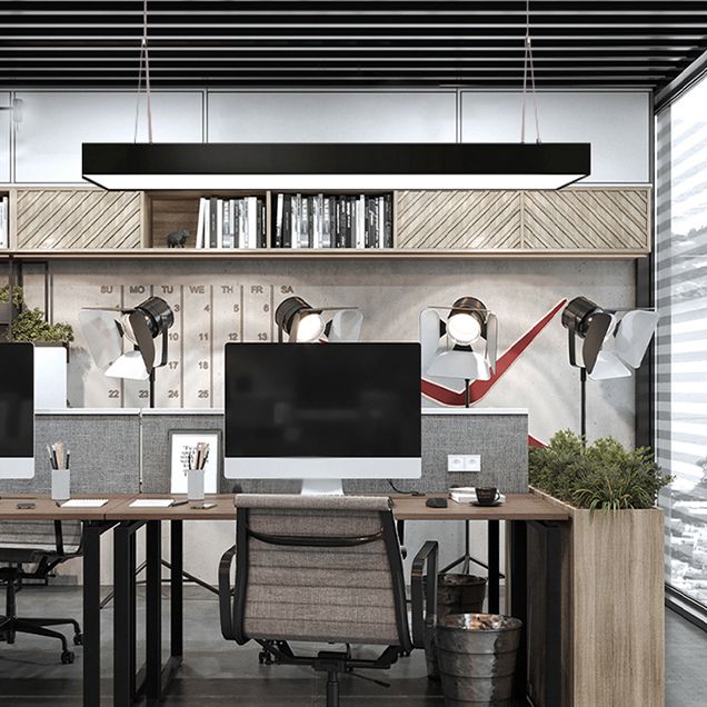 Rectangle LED pendentif en style moderne LED suspendu les lumières pour salle de conférence