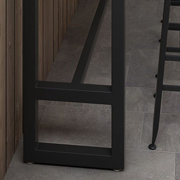 1/2/5 Pieces Modern Bar Table Set Rectangle Plastic Wood Counter Table with High Stools