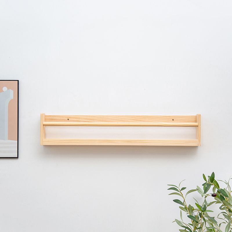 Contemporary Wall Mounted Bookshelf Solid Wood Bookcase for Office