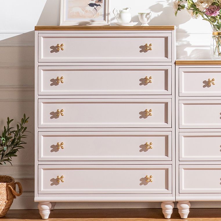 Glam Lingerie Chest Rubber Wood Horizontal Storage Chest for Bedroom