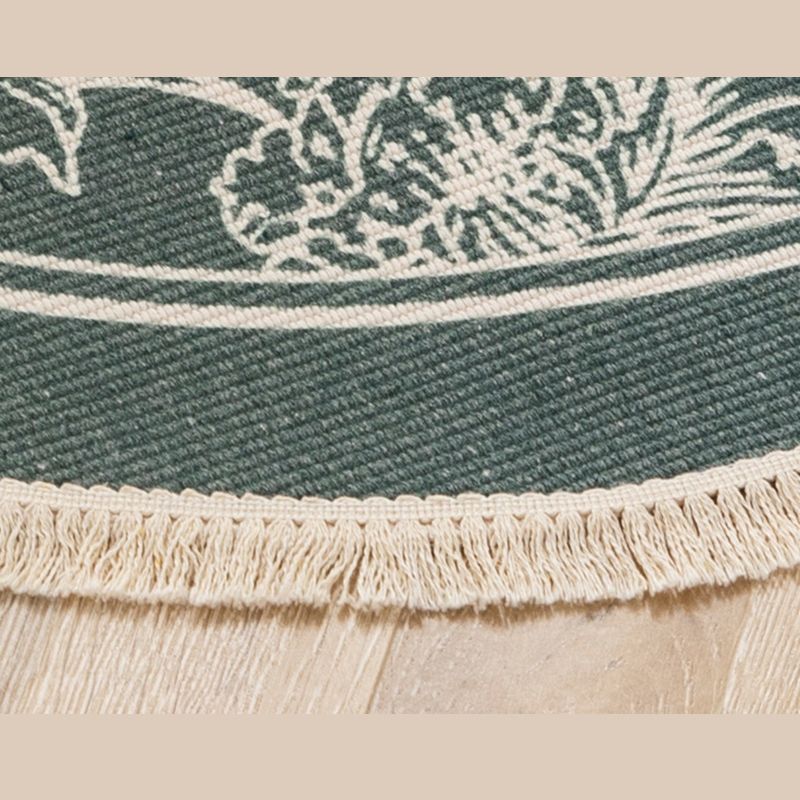 Runder Funky Teppich Americana Muster Fläche Teppich Baumwollmischung Fringe Indoor Teppich für Wohnzimmer