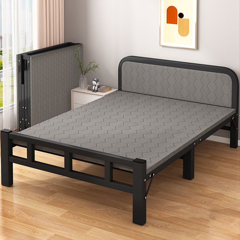 Contemporary Metal Frame Standard Bed, Foldable Bed for Bedroom