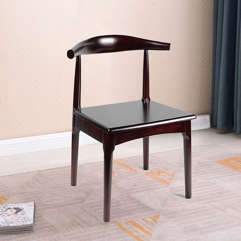 Matte Finish Dining Chair Modern Style Rubberwood Open Side Chair