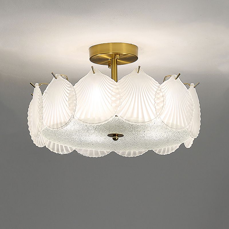 Nordic Glass Ceiling Lamp Minimalist Flush Mount Light Fixture
