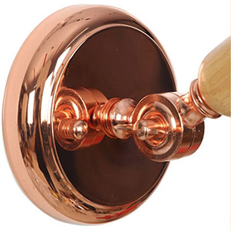 1 Bulb Globe Wall Mounted Light Fixture Rustic Rose Gold Clear Glass Lighting with Extendable Arm
