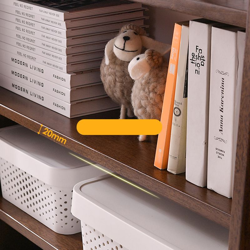 Modern Open Back Bookshelf Wooden Bookcase with Shelves for Study Room