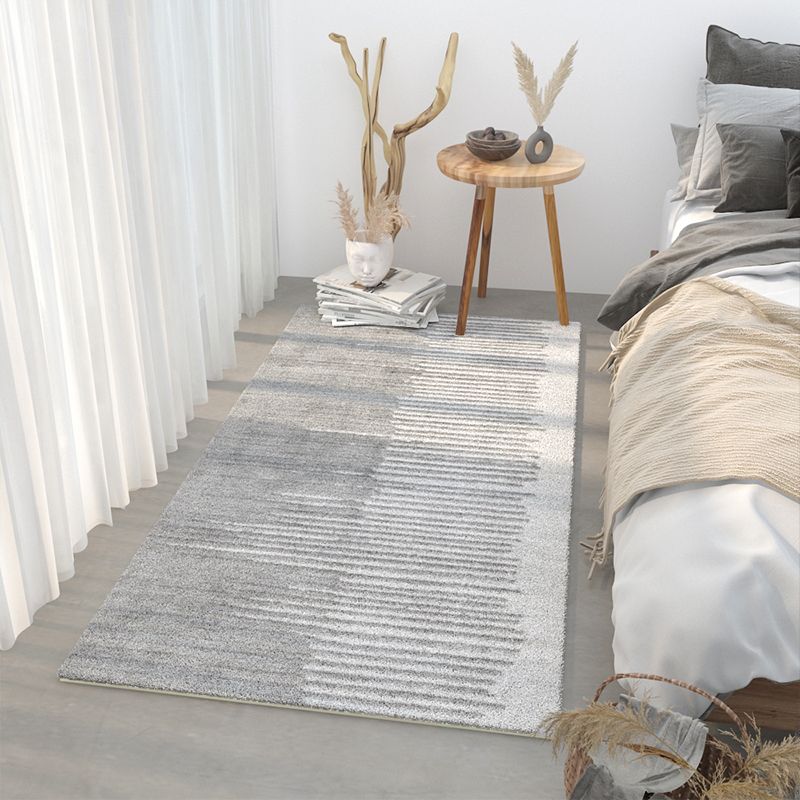 Colorful Modern Area Carpet Color Block Polyester Area Rug Easy Care Washable Rug for Bedroom
