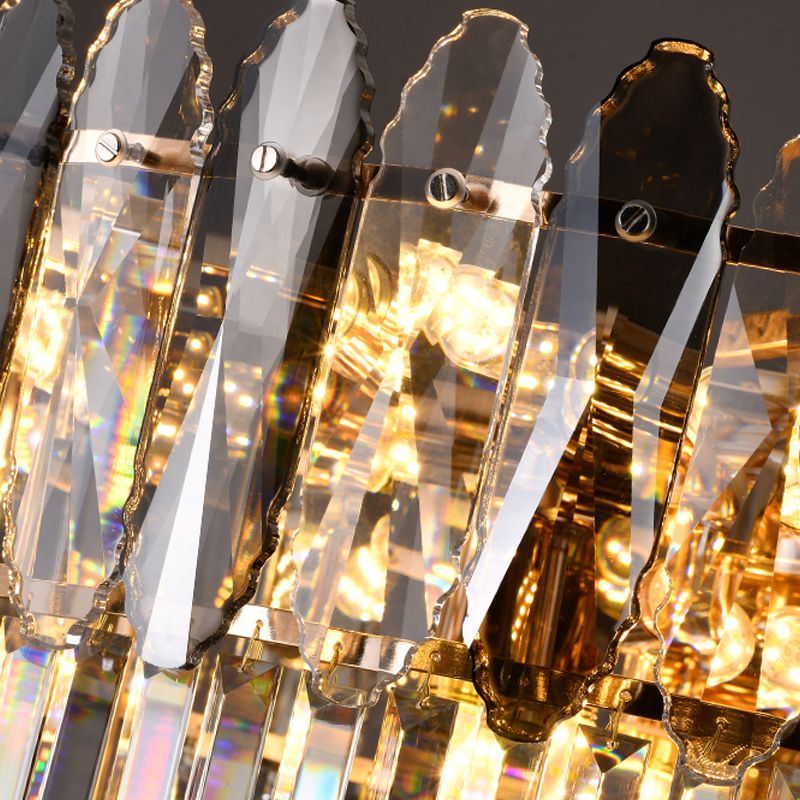 Luci a sospensione geometrica Modern Crystal Crystal Apparecchiatura dell'illuminazione in oro