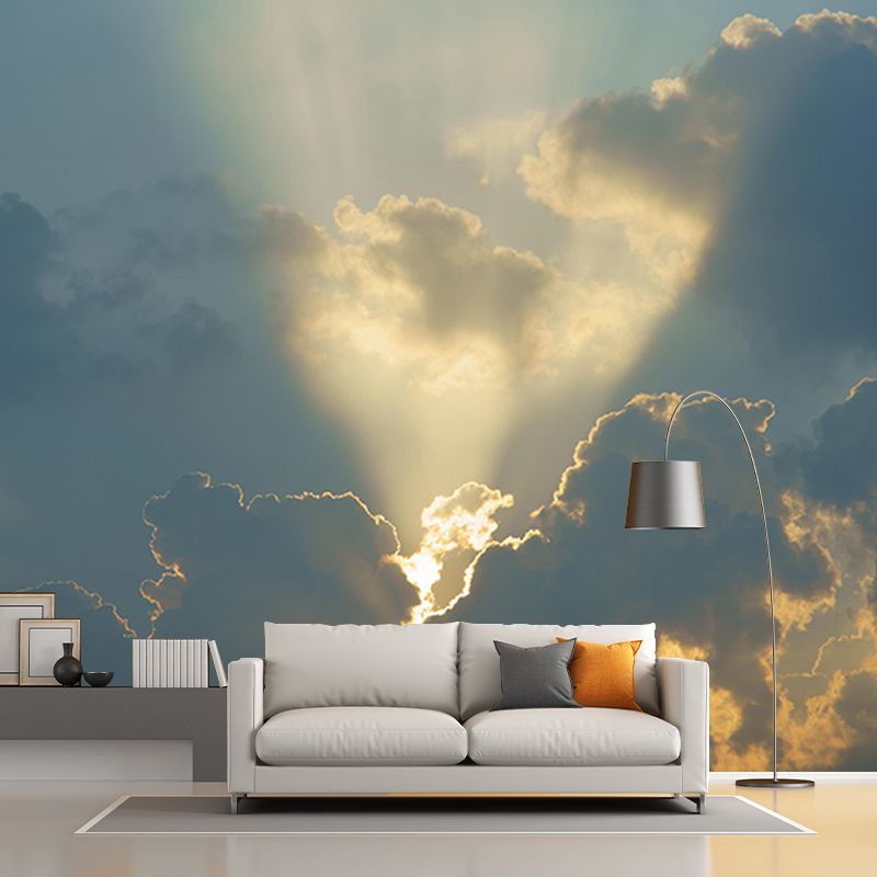 Contemporary Sky Scenery Mural Eco-friendly Home Decor for Sitting Room