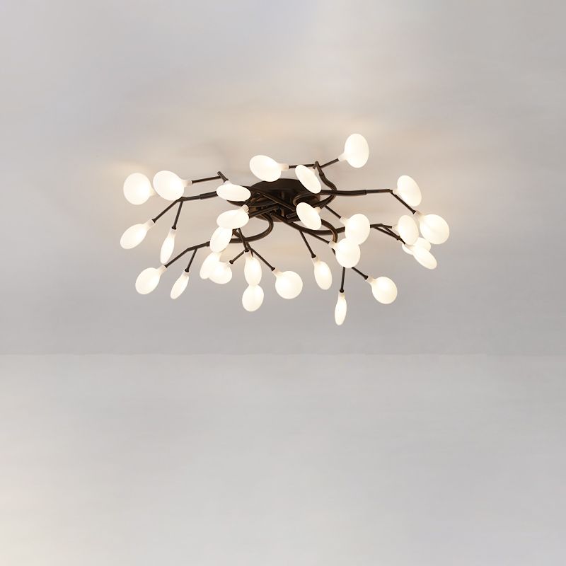 Firefly Flush Ceiling Light Contemporary Metal Living Room LED Flush Mount Lighting