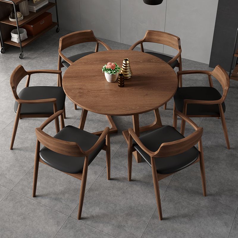 Kitchen Dinner Table Dining Room Round Wood Top Dining Table