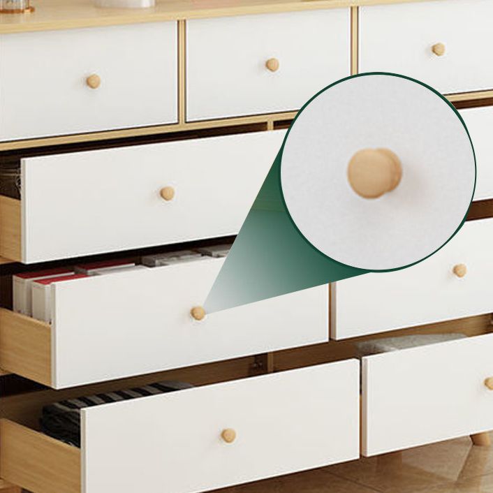 Contemporary Accent Chest with Drawers Wooden Straight Legs Chest