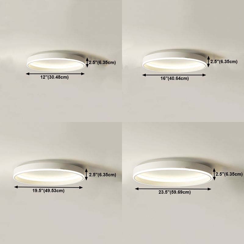 Geometry Shape Ceiling Fixtures Modern Style Metal 2 Light Ceiling Mounted Lights in White