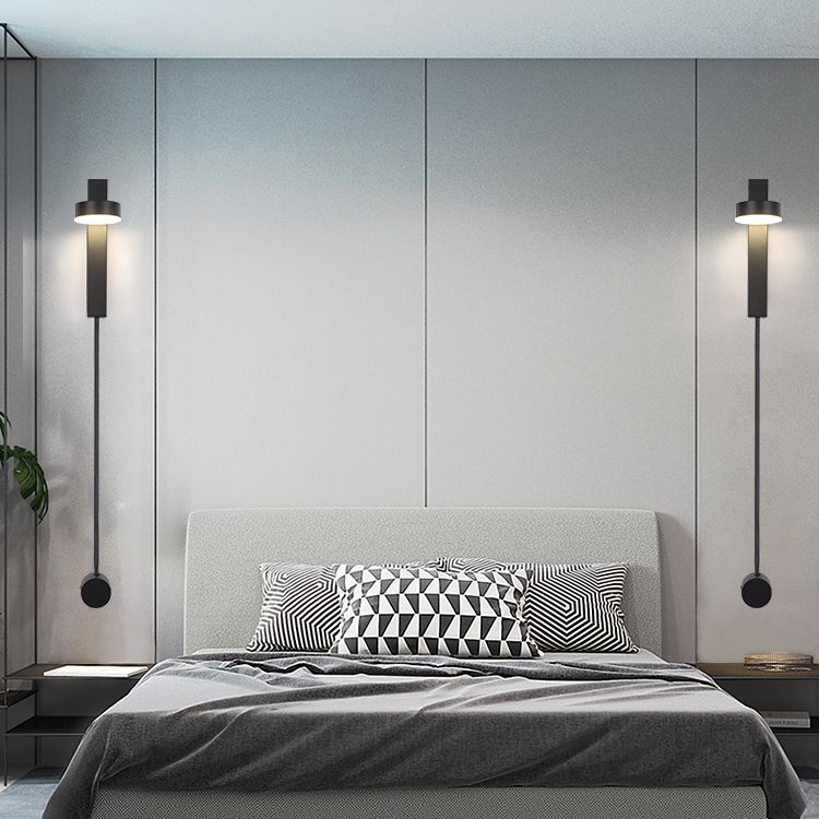 Metal Round Shape Wall Light Modern Style 1 Light Wall Mount Light