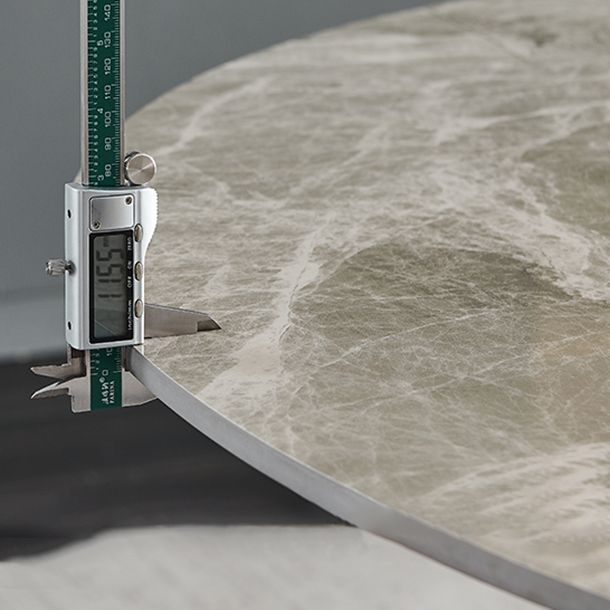 Casual Extendable Round Shape Table Sintered Stone Standard Dining Table for Kitchen
