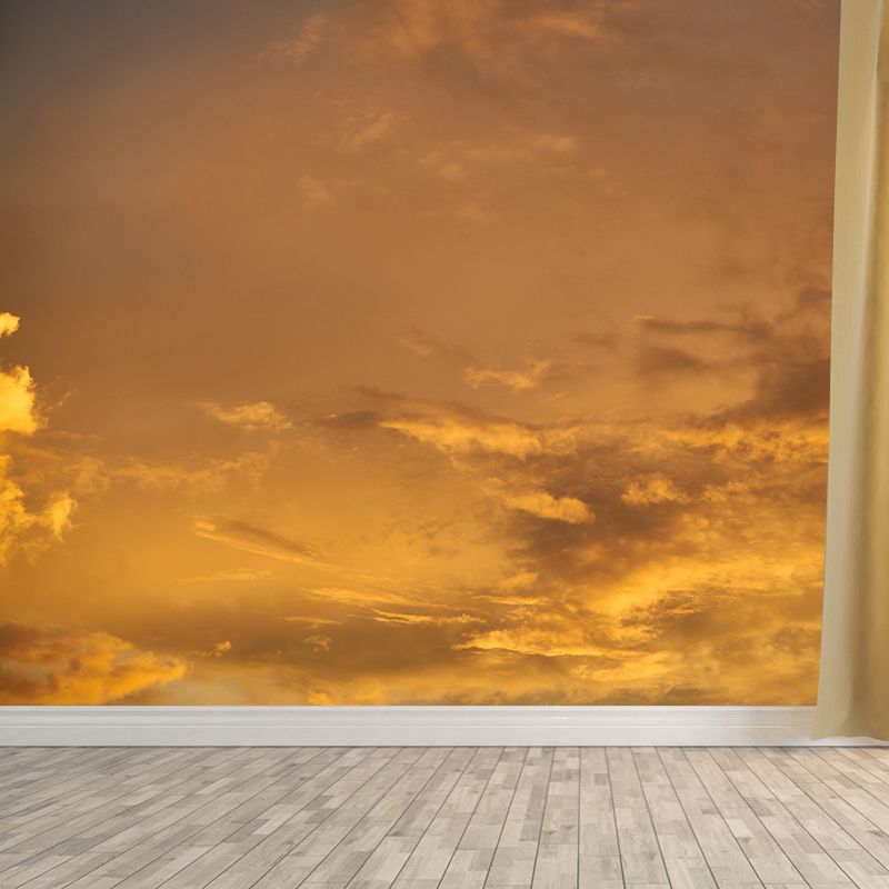Horizontal Photography Sky Landscapes Mural Eco-friendly Wallpaper for Bedroom