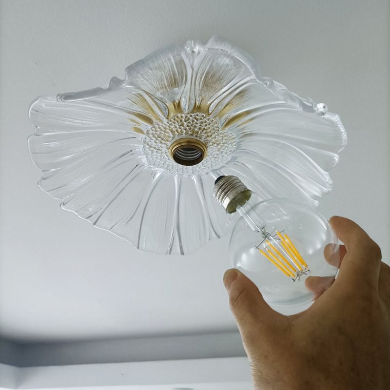 New Modern Prismatic Glass Flush Light Fixtures Blossoms Flush Mount with Shape