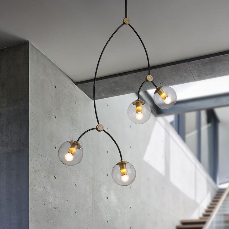 Modern Chandeliers For Dining Room Globe-Shaped Pendant Lighting Fixtures