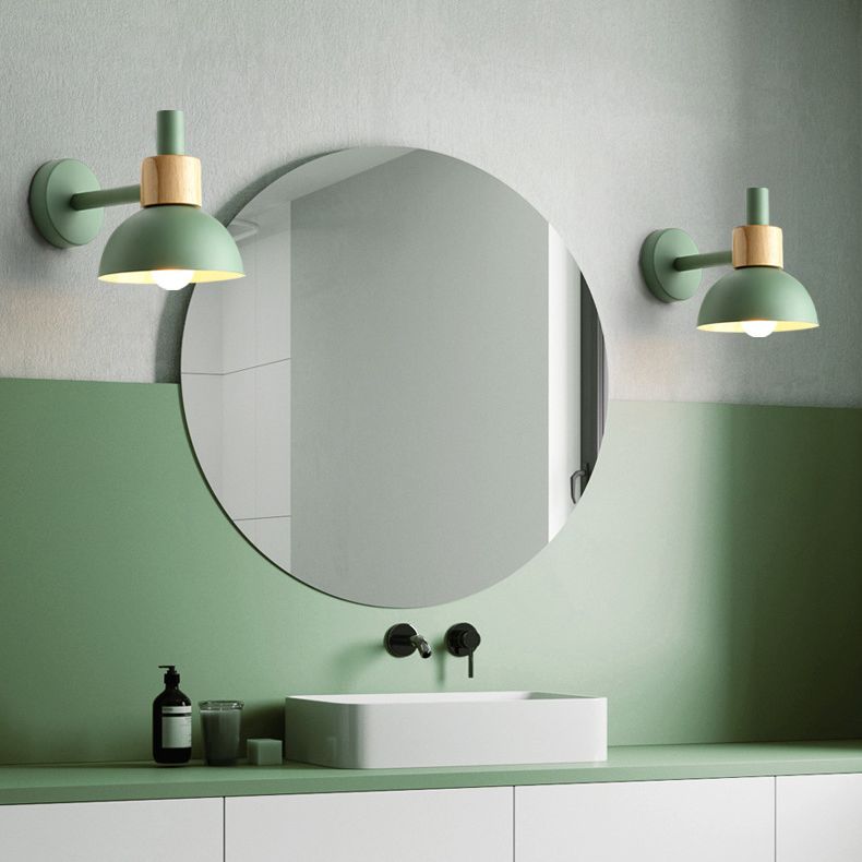 Lámpara de montaje de pared de decoración de macarrones 1 cabezal de estilo nórdico de estilo de estilo para el corredor de cabecera