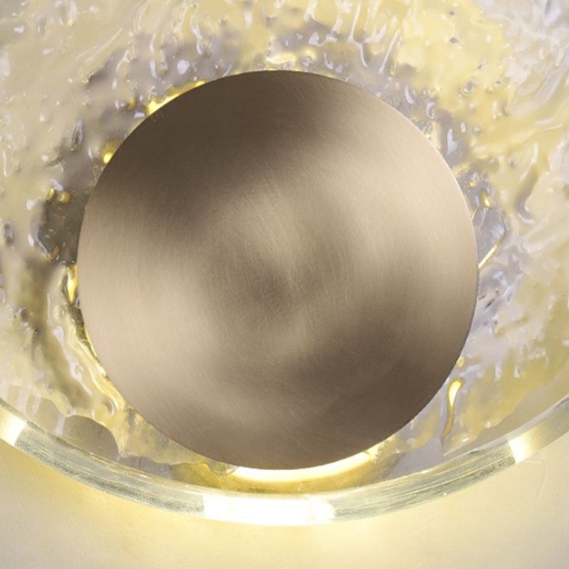 Modernism Crystal Shade Wall Lighting 1-Light Wall Mount Light for Foyer