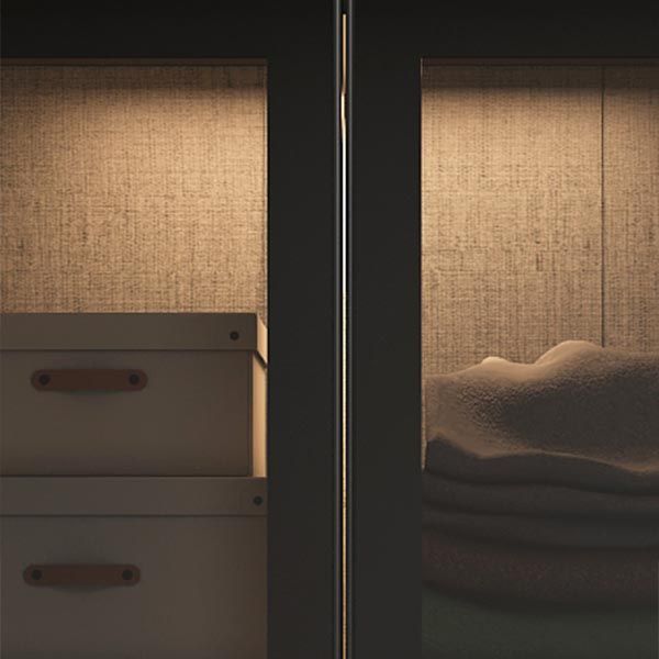 Contemporary Wardrobe Armoire with Shelves Wood and Glass Wardrobe Closet