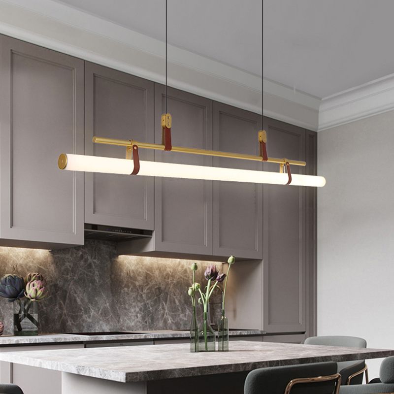 Iluminación colgante moderna luz colgante de isla lineal para comedor
