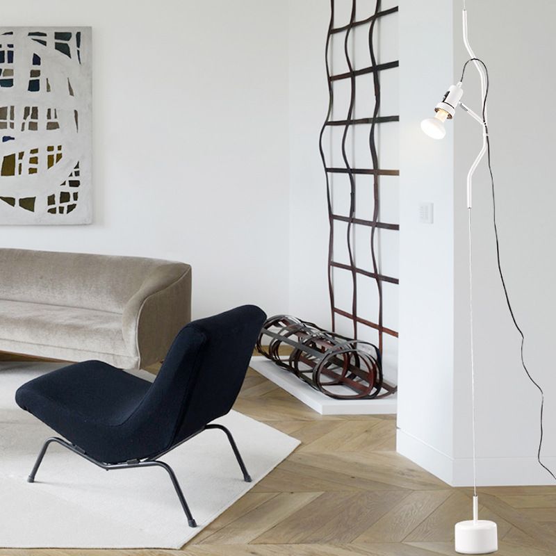 LÍNEA AJUSTABLE Luz colgante de estilo moderno Luz metálica de 1 luz en rojo/blanco para sala de estar