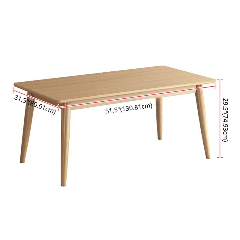 Modern Style Solid Wood Top Dining Table Sets with 4 Legs Base Dining Furniture for Home Use