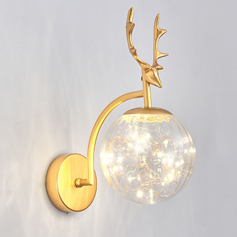 Nodric Style Creative Wall Lamp LED Glass Globe Wall Sconce for Aisle
