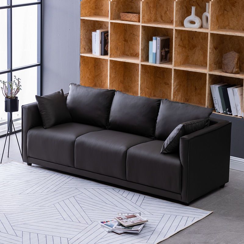 Loose Back 29.5" H Seating Square Arm Contemporary Sofa for Living Room