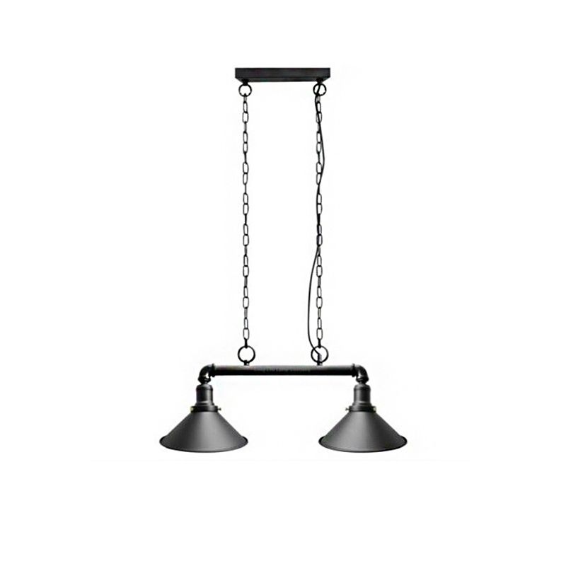 Metal Cone Island Linear Colgante Industrial Comedor de la isla de la isla de la isla