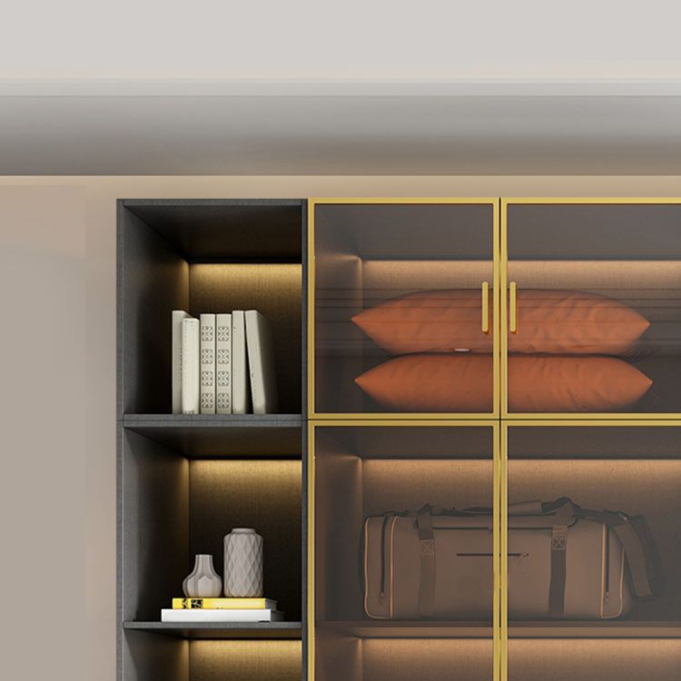 Modern Glass Wardrobe Wardrobe Armoire Wardrobe Cabinet for Home