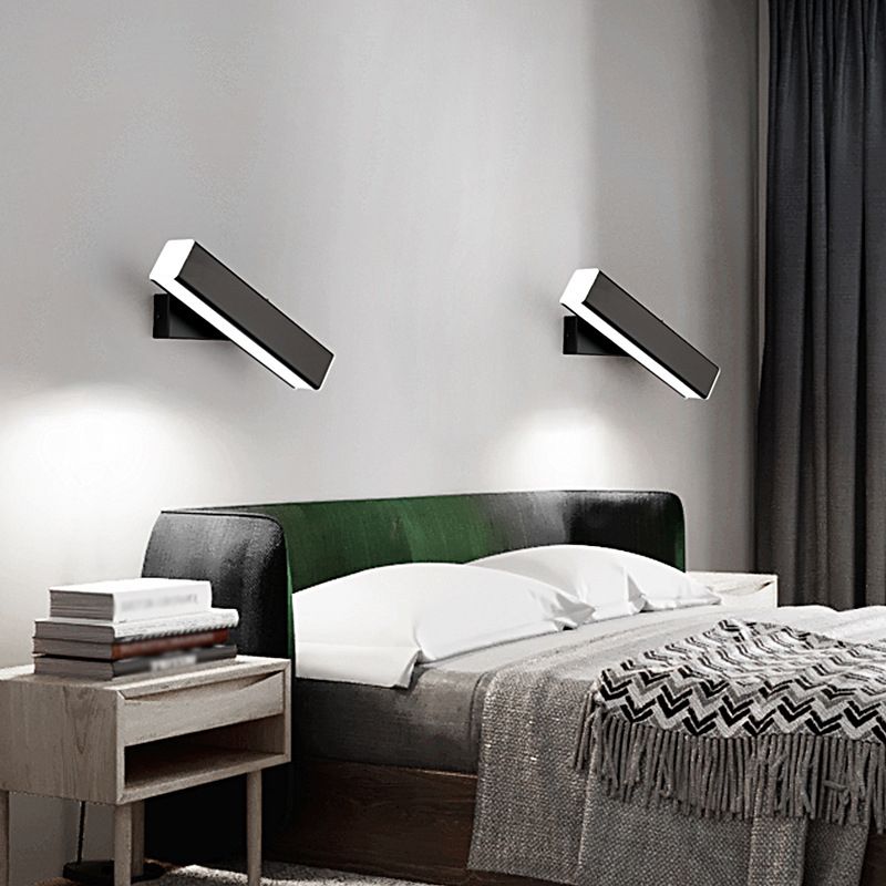 Rectangular Metal Wall Lighting Fixtures Modern Wall Mounted Light Fixture for Bedroom